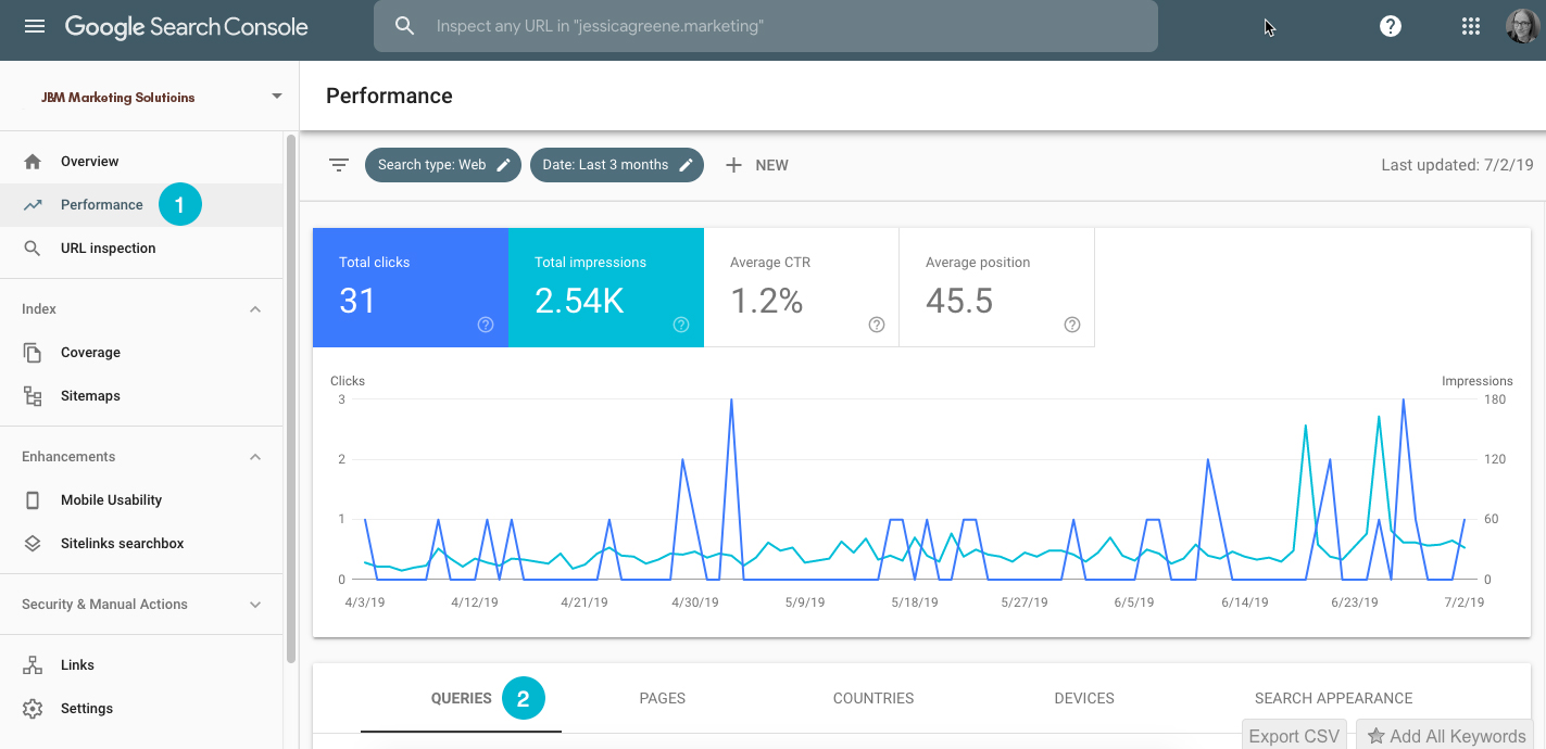 google search console